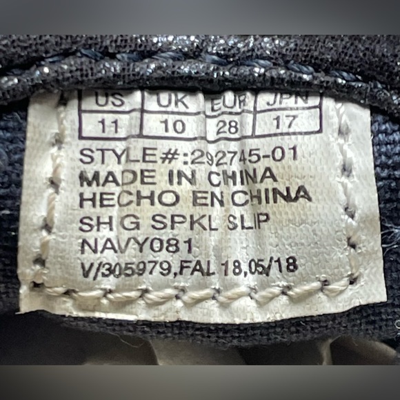 Gap Navy Sequin Slip On Sneaker Shoes | Size 11 - Picture 7 of 8